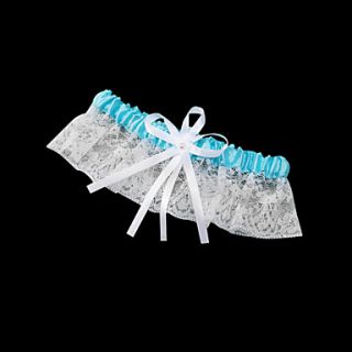 Gorgeous Lace with Bowknot/Imitation Pearl Wedding Garter