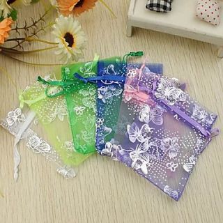 Butterfly Design Favor Bags With Ribbon   Set of 12 (More Colors)