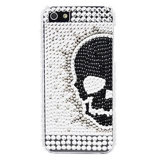 Skeleton Head Pattern with Diamond Surface Hard Case for iPhone 5/5S