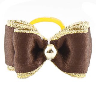 Golden Brim Tiny Rubber Band Hair Bow for Dogs Cats