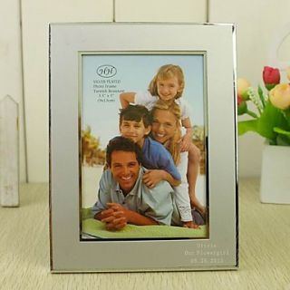 Personalized Chic Silver Aluminum Photo Frame