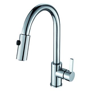 Single Handle Solid Brass Kitchen Faucet  Chrome Finish