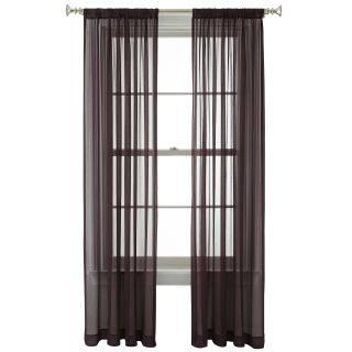 ROYAL VELVET Lantana Rod Pocket Curtain Panel, Dark Raisin