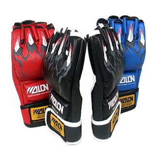 Leather Short Finger Boxing Gloves (Average Size)