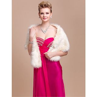 Gorgeous Faux Fur Wedding / Special Occasion Shawl / Wrap With Rhinestone (More Colors)