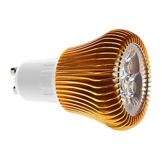 Dimmable GU10 6W 540 600LM 3000 3500K Warm White Light Gold Shell LED Spot Bulb (220V)