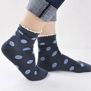 Ladys Vintage Cotton Dots Socks