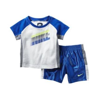 Nike Short Sleeve Two Piece Infant Boys Set   Blue