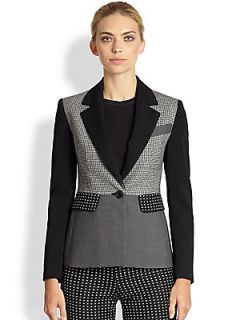Moschino Cheap And Chic Patchwork Jacket   Black Grey