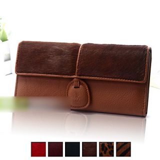 Womens Leather Long Wallet