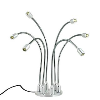 7W Artistic Aluminum LED Table Lamp with 6 heads