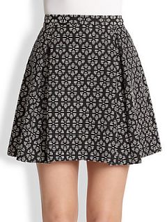 Nanette Lepore Perfect Fling Skirt   Black White