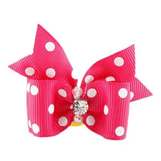Elegant Spot Pattern Rubber Band Hair Bow for Dogs Cats