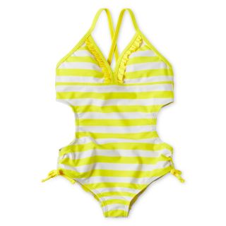 JOE FRESH Joe Fresh 1 pc. Cut Out Swimsuit   Girls 4 14, Yellow, Girls