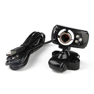 3 LED 5.0 Megapixels USB 2.0 Clip on PC Camera Webcam with Microphone