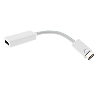Mini DVI Male to HDMI V1.3 Female Adapter Cable White for Macbook(0.3M)