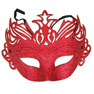 Hollow out Decorative Pattern PVC Holiday Half face Mask(1 Piece)