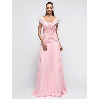 A line/Princess Halter Floor length Chiffon Evening/Prom Dress