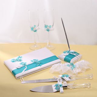 Wedding Collection Set With Acrylic Flowers   5 Pieces (More Colors)