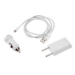 3 in 1 Apple 8 Pin Adapter to USB Data and Charging Cable for iPhone 5
