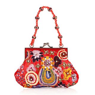 Classic Cotton with Embroidery and Sequins Evening Handbag/Clutches(More Colors)