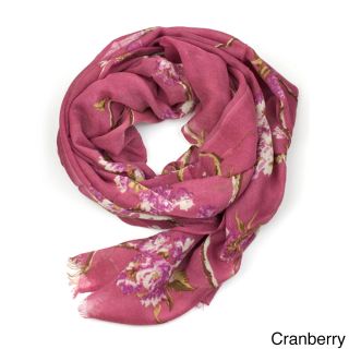 Micky London Soft Passion Floral Wool Scarf