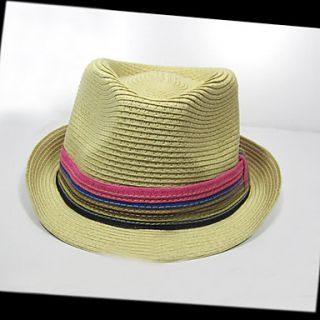 Unisex Woven Color Strip Decorated Hat