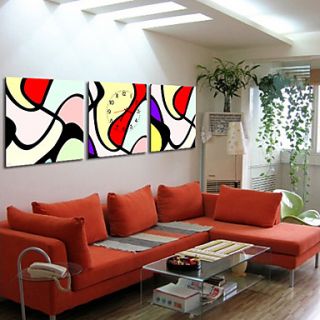 Modern Style Scenic Canvas Wall Clock 3pcs K230