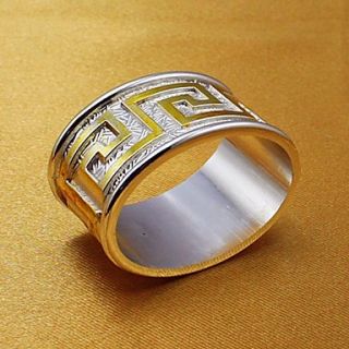 Set of 6 Pieces Patterned Alloy Round Napkin Rings