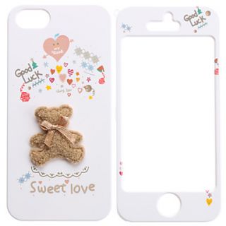 Brown Bear Pattern Detachable Full Body Hard Case for iPhone 5/5S