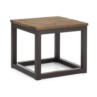 Civic Center Distressed Natural Side Table