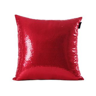 Red Sequins Design Decorative Pillow Cover