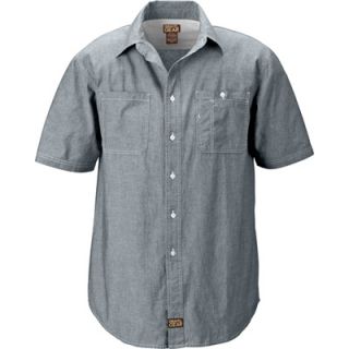 Gravel Gear Chambray Short Sleeve Work Shirt with Teflon   Blue, 2XL