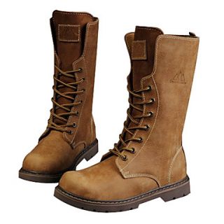 Mens Real Leather Knee High Winter Boots