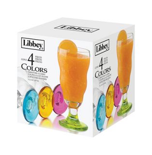 Libbey Glass Colors Smoothie Set w/ 4 Glasses
