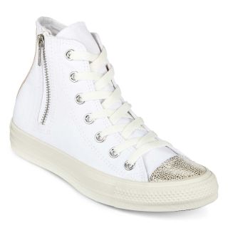 Converse Chuck Taylor All Star Womens Side Zip High Tops, White