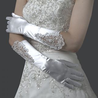 Bridal Lycra Fingertips Elbow Length Gloves