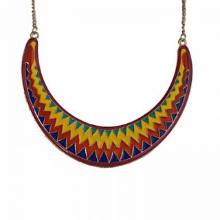 Colorful Moon Pattern Necklace