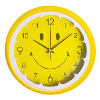 12H Lemon Smiley Face Wall Clock