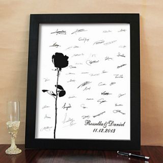 Personalized Signature Canvas Frame   Rose (Includes Frame)