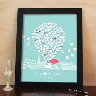 Personalized Signature Canvas Frame   Hot air Balloon (Includes Frame)
