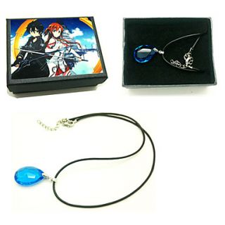 Cosplay Necklace Inspired by Sword Art Online Asuna Yuuki blue Crystal