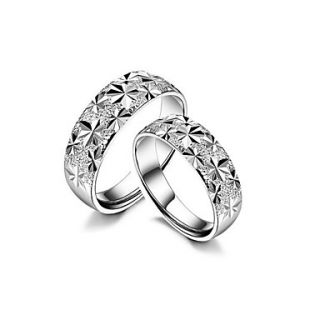 Lovely Platinum Plated Crystal Couples Rings