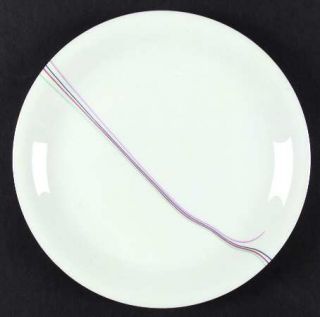 Rorstrand Rainbow Dinner Plate, Fine China Dinnerware   Multicolor Curved Lines