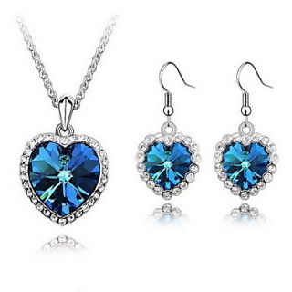 Nice Alloy With Crystal / Rhinestone Womens Jewelry Set Including Necklace,Earrings