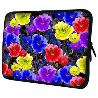 4 Colors FlowersPattern Nylon Material Waterproof Sleeve Case for 11/13/15 LaptopTablet