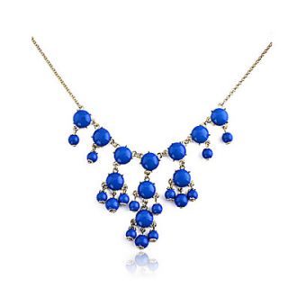 Mini Balls In Line Acrylic Necklace (Assorted Color)
