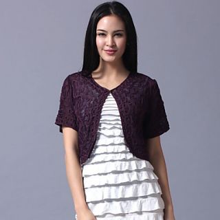 Short Sleeve Tulle Evening/Casual Wrap/Jacket (More Colors)