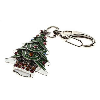 Christmas Tree Shaped Metal Material USB Stick 32(Green)