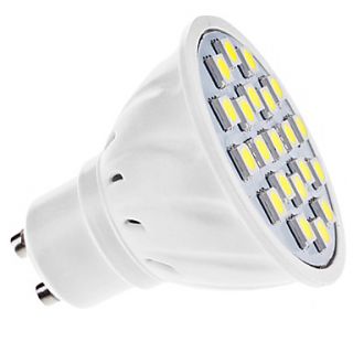 GU10 3.5W 21x5050SMD 180 210LM 6000 6500K Natural White Light LED Spot Bulb (AC 110 130/AC 220 240 V)